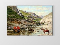 Oryantalist Manzara Tablosu Çerçevesiz - 100x200