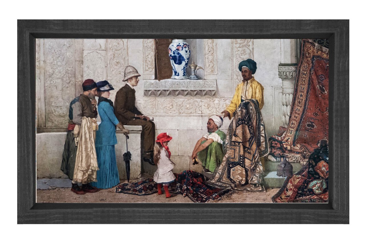 Osman Hamdi Bey Tablosu Siyah Ahşap Çerçeve - 50x90