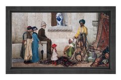 Osman Hamdi Bey Tablosu Siyah Ahşap Çerçeve - 50x90
