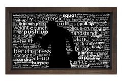 Spor Tipografi Tablosu Kahverengi Ahşap - 40x60