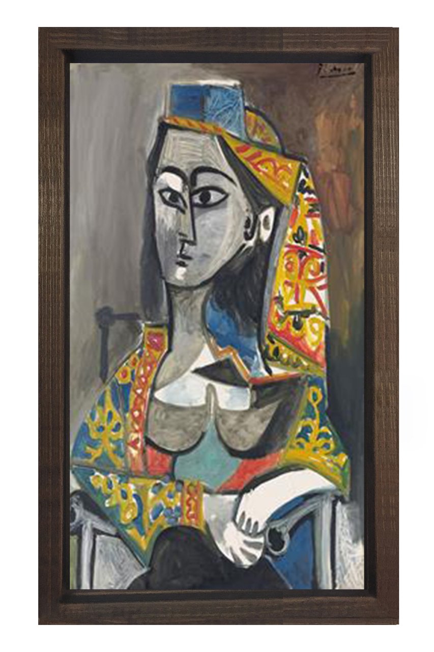 Woman With Turk Costume  Tablosu Kahverengi Ahşap - 100x200