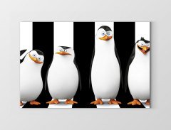 Penguenler Tablosu Çerçevesiz - 50x70