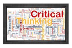 Critical Thinking =Kritik Düşün Tablosu Siyah Ahşap Çerçeve - 100x200