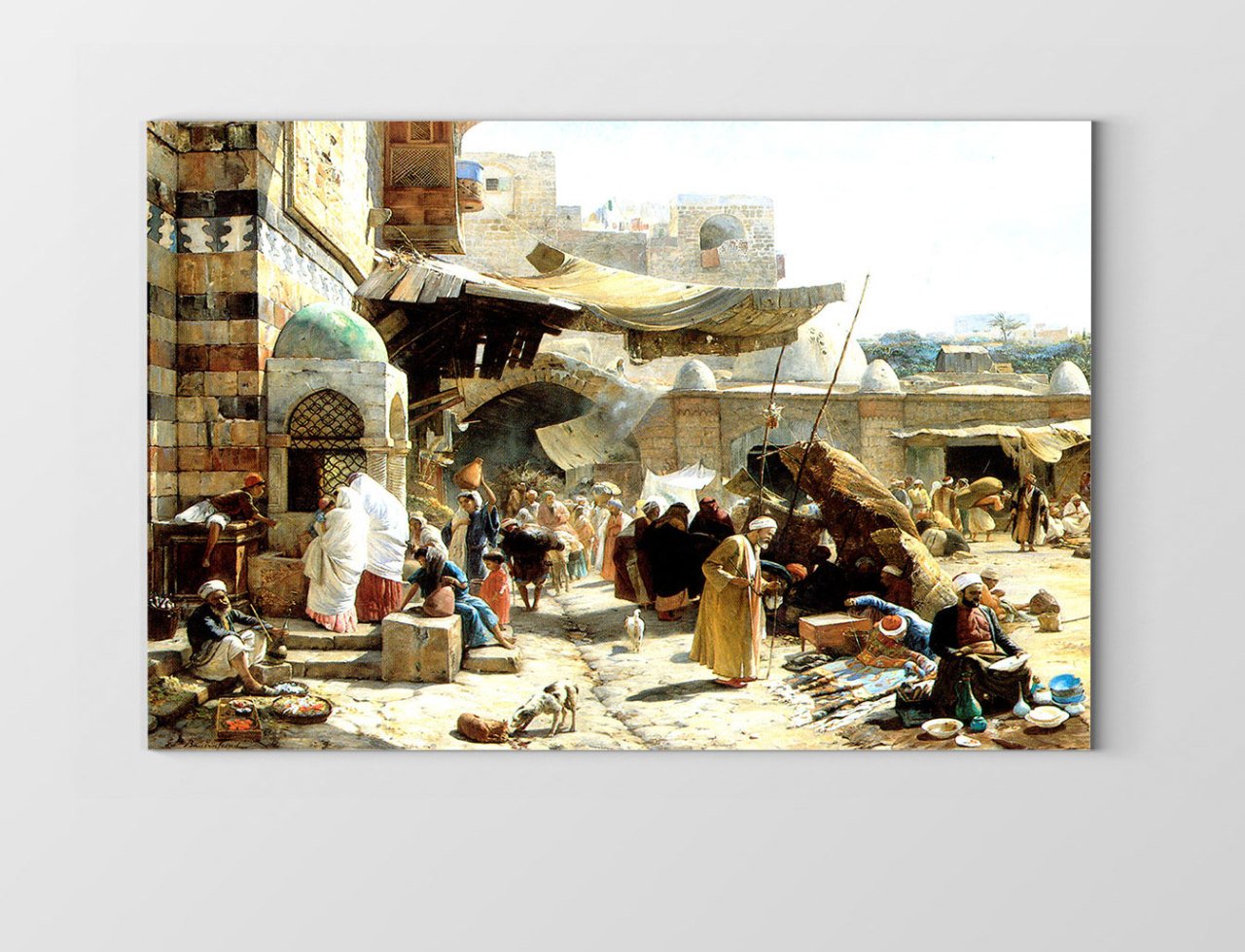 Osmanlı ve Pazar Tablosu Çerçevesiz - 100x150