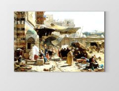 Osmanlı ve Pazar Tablosu Çerçevesiz - 100x150