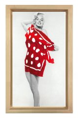 Marilyn Monroe  Tablosu Naturel Ahşap Çerçeve - 50x70
