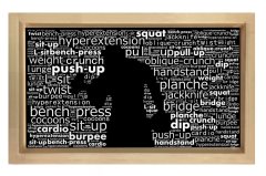 Spor Tipografi Tablosu Naturel Ahşap - 50x70
