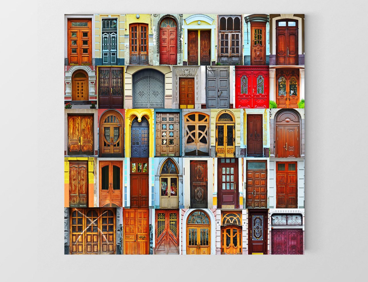 Kapılar Tablosu Çerçevesiz - 100x100