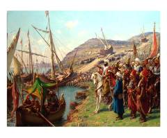 İstanbul'un Fethi Tablosu Çerçevesiz - 100x150