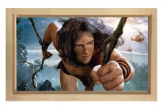 Tarzan Tablosu Naturel Ahşap Çerçeve - 50x90