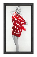 Marilyn Monroe  Tablosu Siyah Ahşap Çerçeve - 50x90