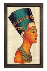 Firavun Tablosu Kahverengi Ahşap Çerçeve - 100x150