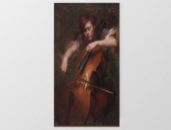 Kemancı Adam Tablosu Çerçevesiz - 100x150