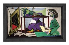 İç Tablosu Tablosu Siyah Ahşap Çerçeve - 100x200