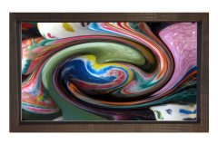 Soyut Reprodüksiyon Tablosu Kahverengi Ahşap - 40x60