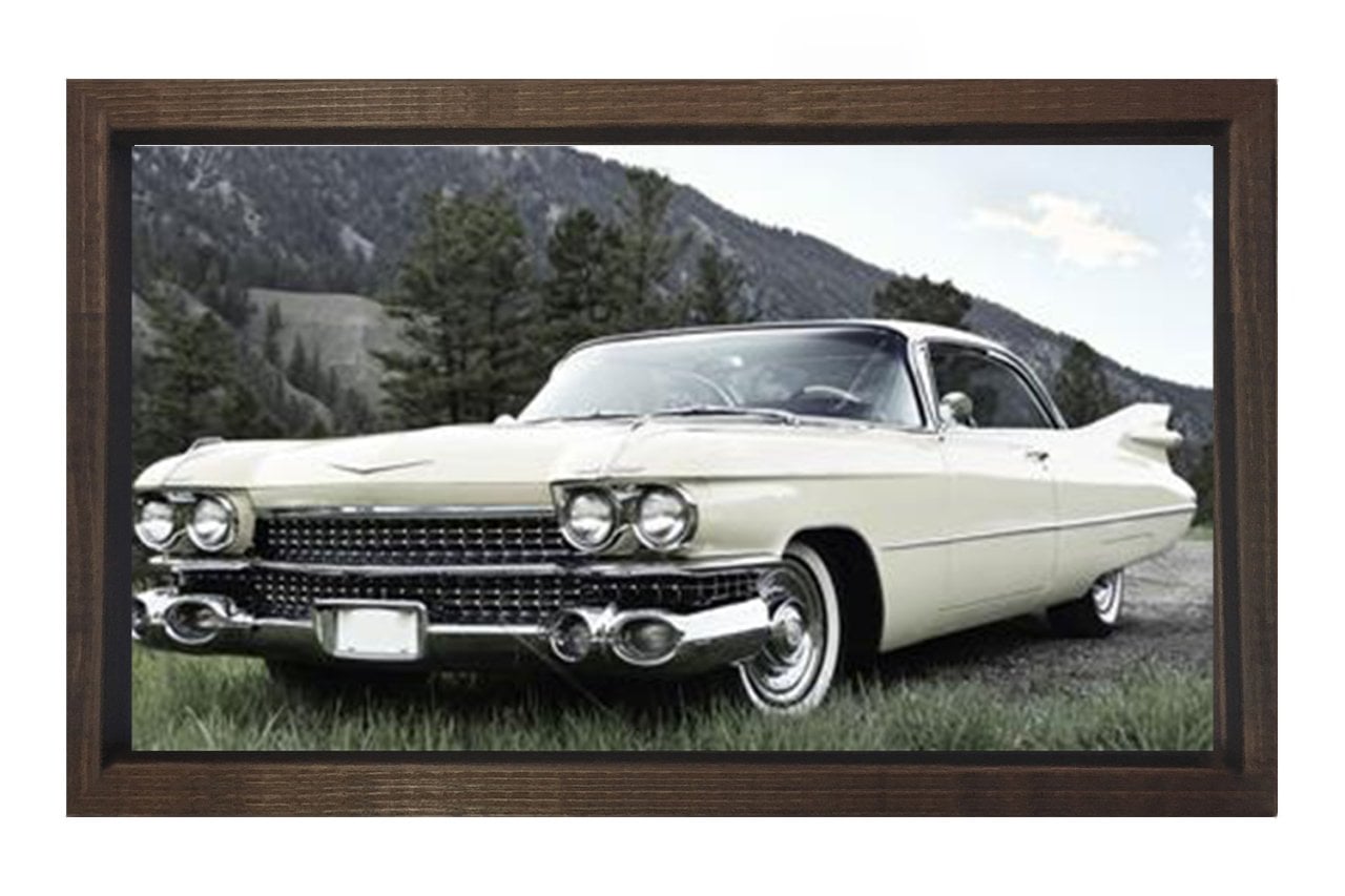 Classic Car In Nature Tablosu Kahverengi Ahşap - 100x200