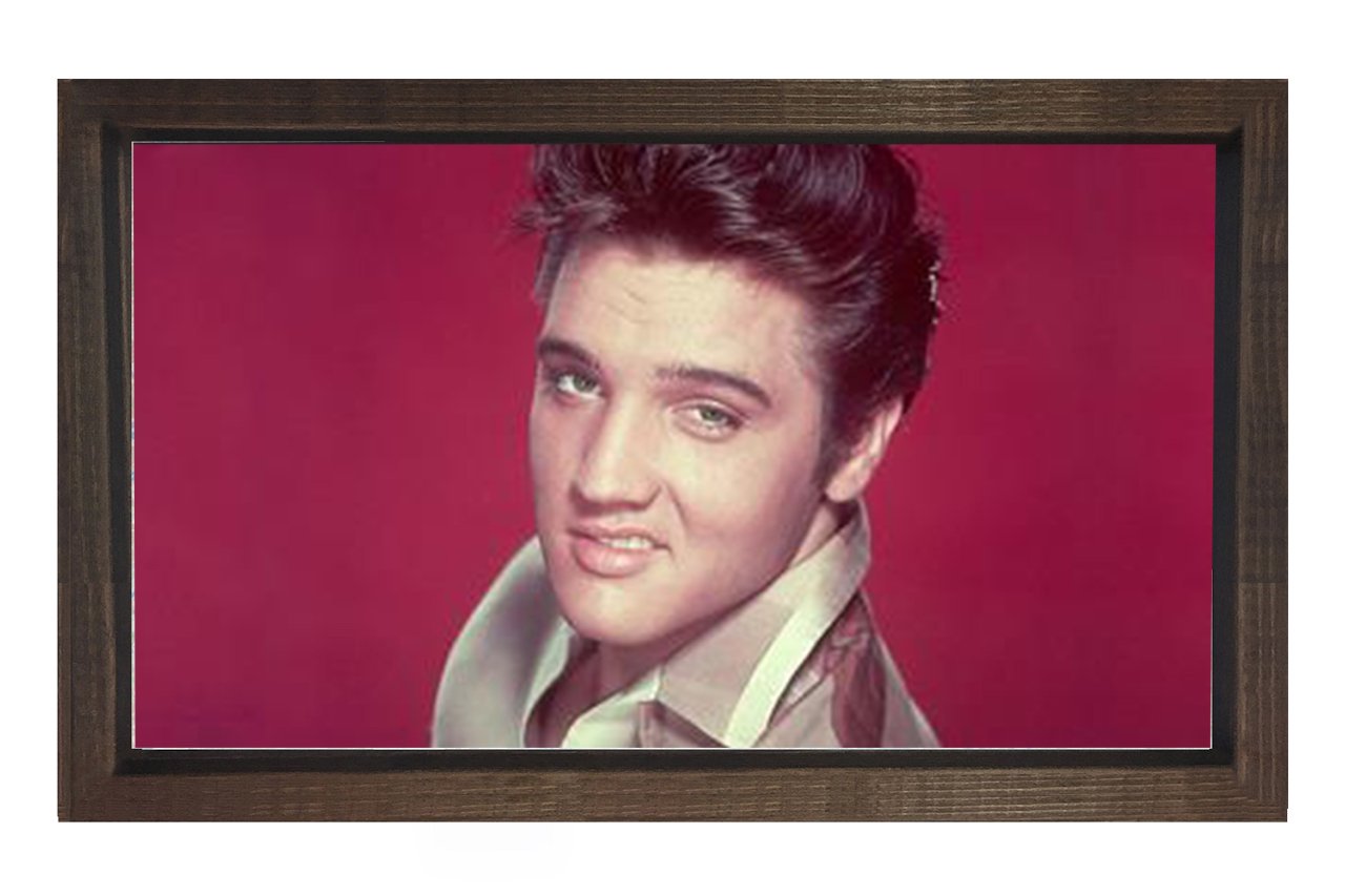 Elvis Presley Tablosu Kahverengi Ahşap Çerçeve - 50x90