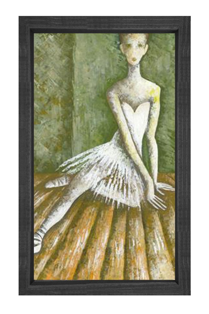Balerin Tablosu Siyah Ahşap Çerçeve - 50x70