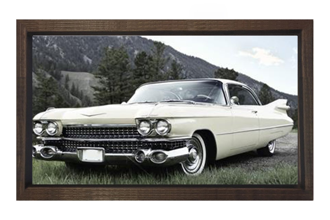 Classic Car In Nature Tablosu Kahverengi Ahşap - 45x30