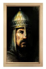 Sultan Alpaslan Tablosu Naturel Ahşap Çerçeve - 70x100