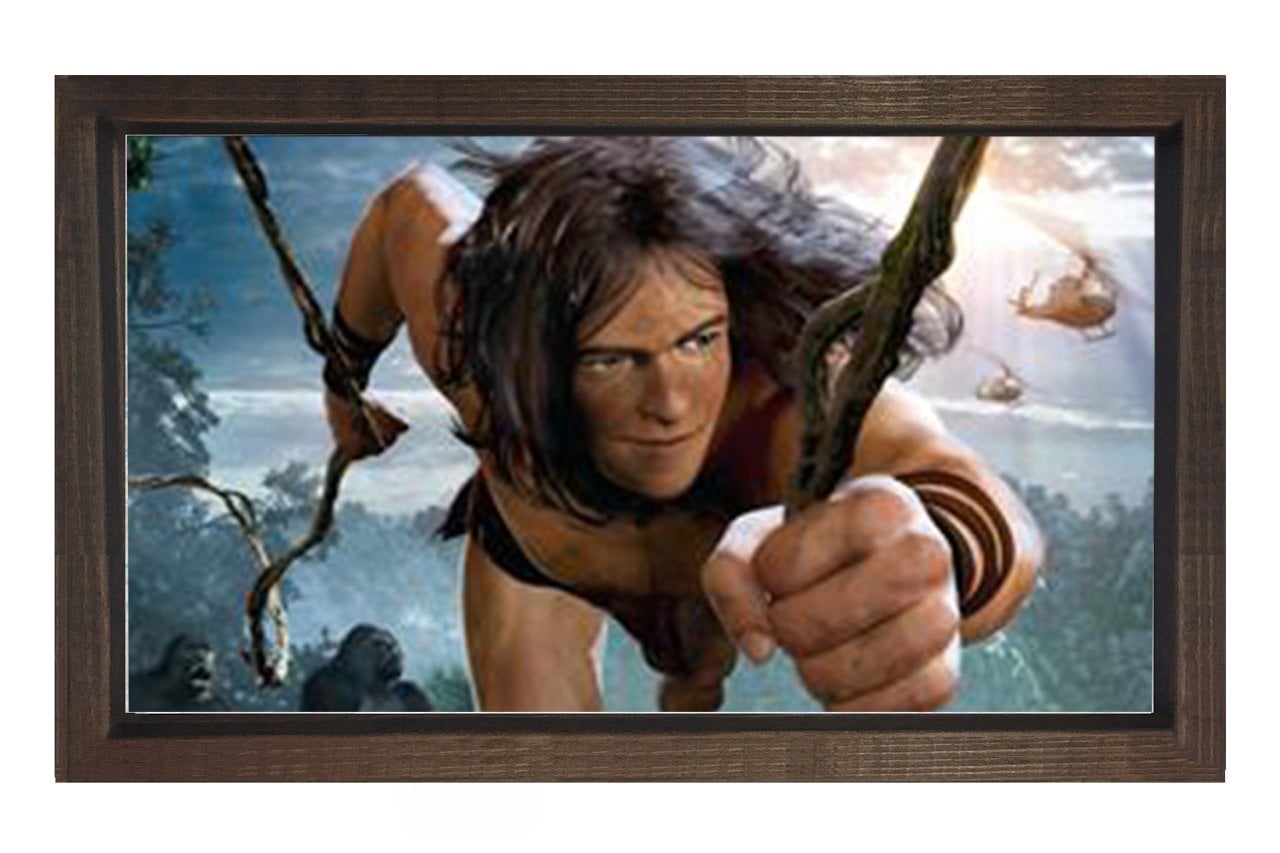 Tarzan Tablosu Kahverengi Ahşap Çerçeve - 45x30