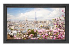 Eiffel  Kulesi Paris Tablosu Siyah Ahşap Çerçeve - 50x90