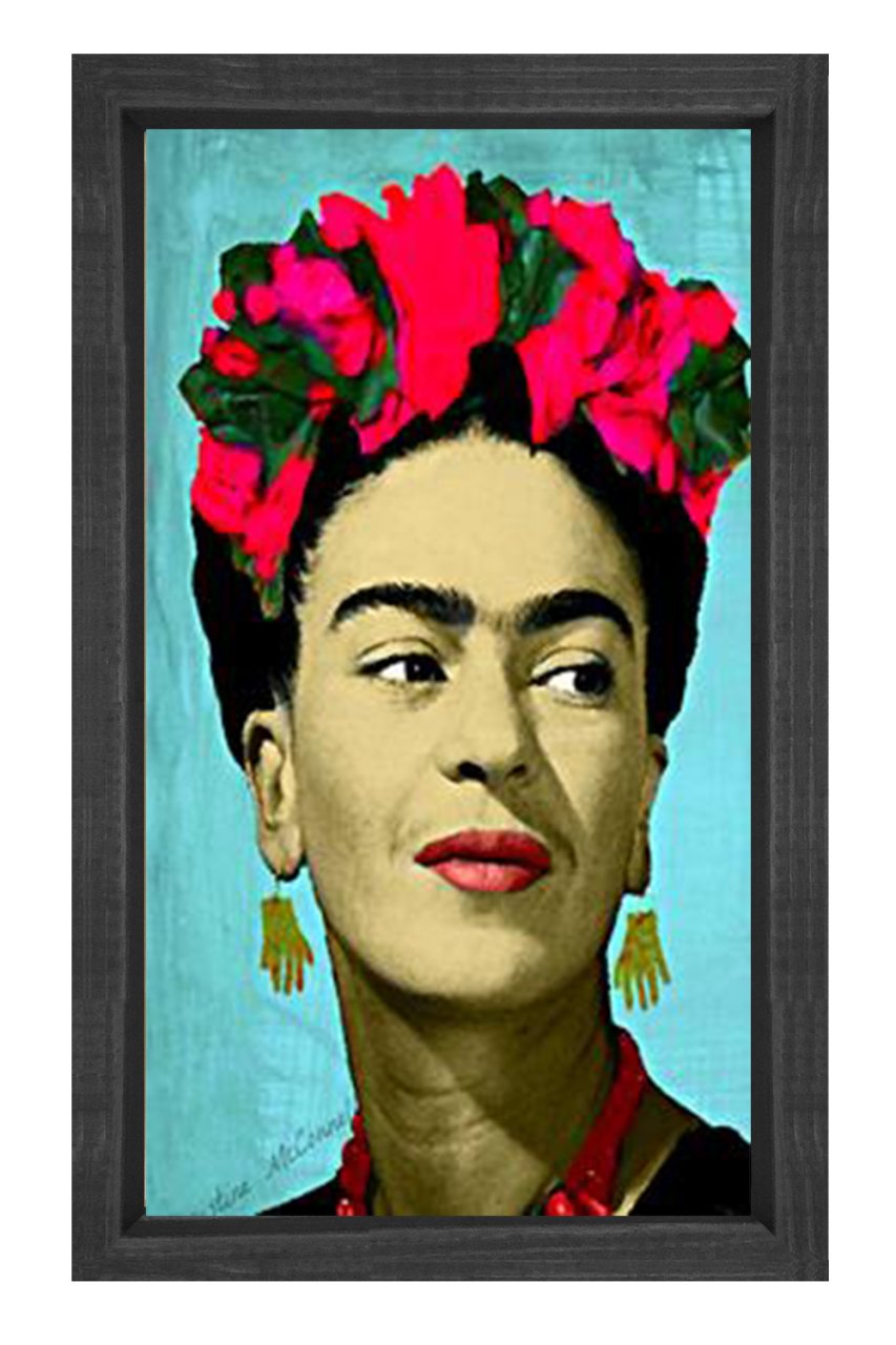 Frida Kahlo Siyah Ahşap Çerçeve - 100x150