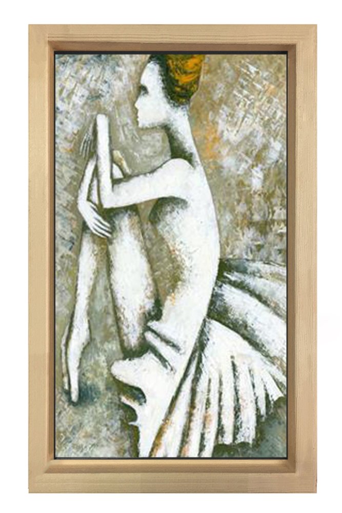 Balerin Tablosu Naturel Ahşap Çerçeve - 100x150