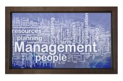 Managment Yönetim Tablosu Kahverengi Ahşap - 100x150