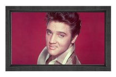 Elvis Presley Tablosu Siyah Ahşap Çerçeve - 40x60