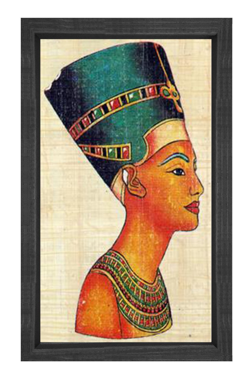 Firavun Tablosu Siyah Ahşap Çerçeve - 100x150