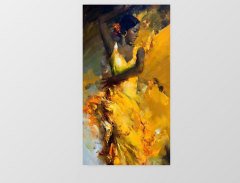 Zenci Kadın Dansçı Tablosu Çerçevesiz - 100x150