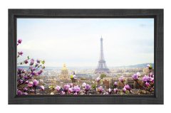 Eiffel  Kulesi Paris Tablosu Siyah Ahşap Çerçeve - 100x200