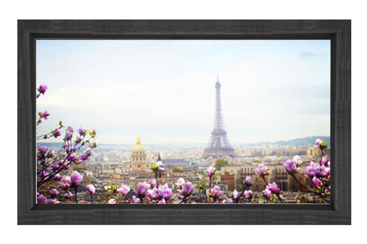 Eiffel  Kulesi Paris Tablosu Siyah Ahşap Çerçeve - 40x60