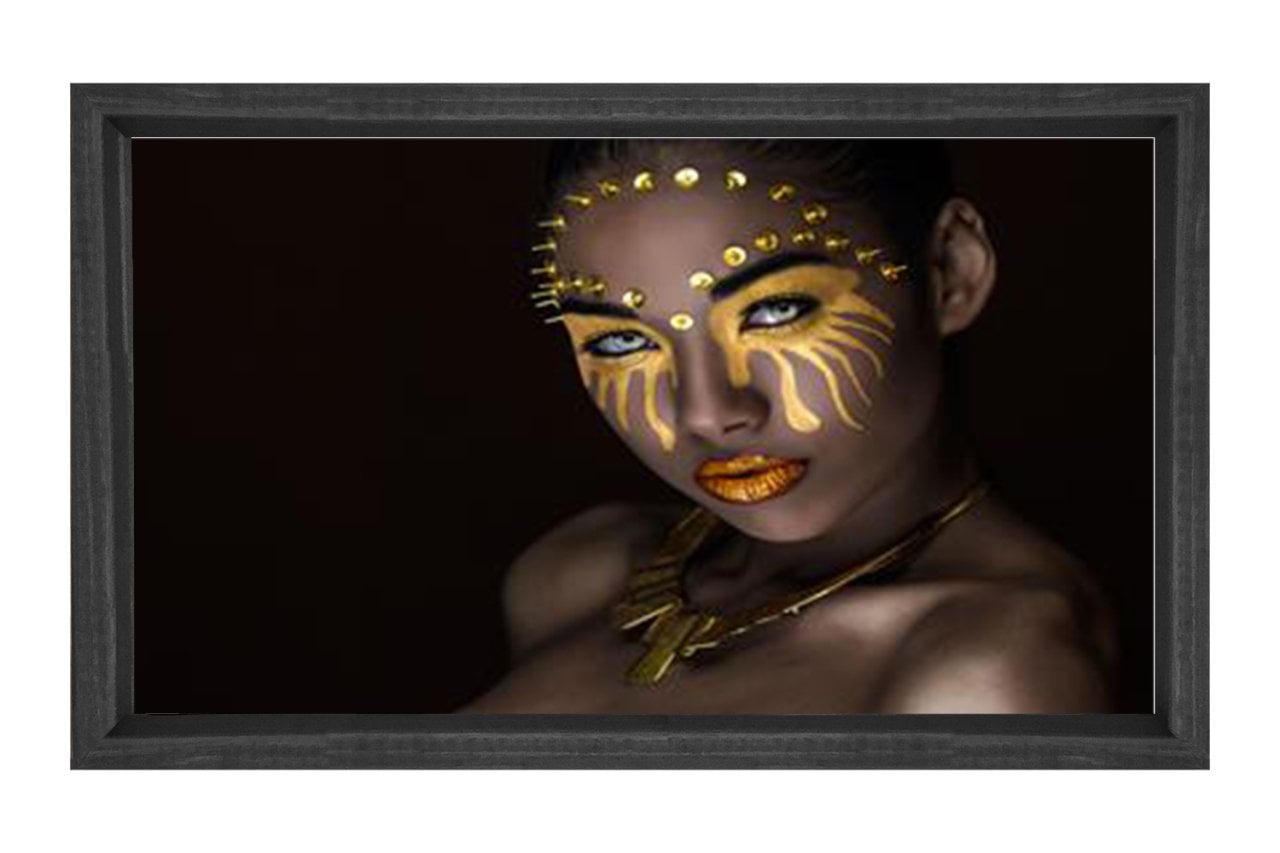 Zenci kadın Tablosu Siyah Ahşap Çerçeve - 45x30