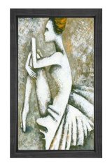 Balerin Tablosu Siyah Ahşap Çerçeve - 40x60