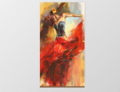 İspanyol Dansçı Tablosu Çerçevesiz - 100x200
