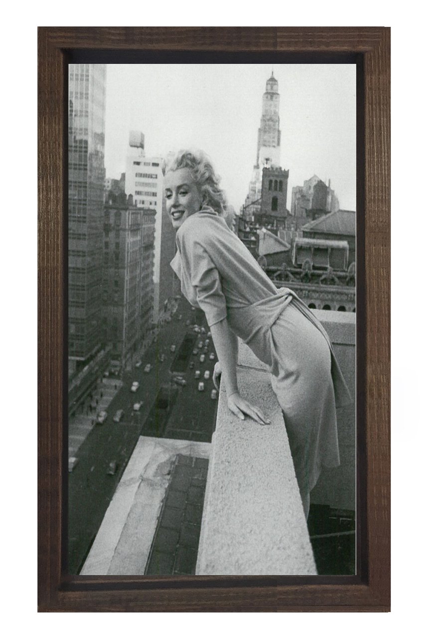 Marilyn Monroe Tablosu Kahverengi Ahşap Çerçeve - 40x60