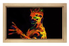 Soyut Reprodüksiyon Tablosu Naturel Ahşap Çerçeve - 50x70
