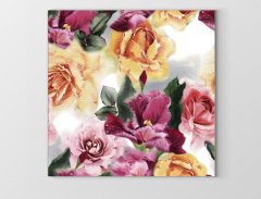 Renkli Güller Tablosu Çerçevesiz - 80x80