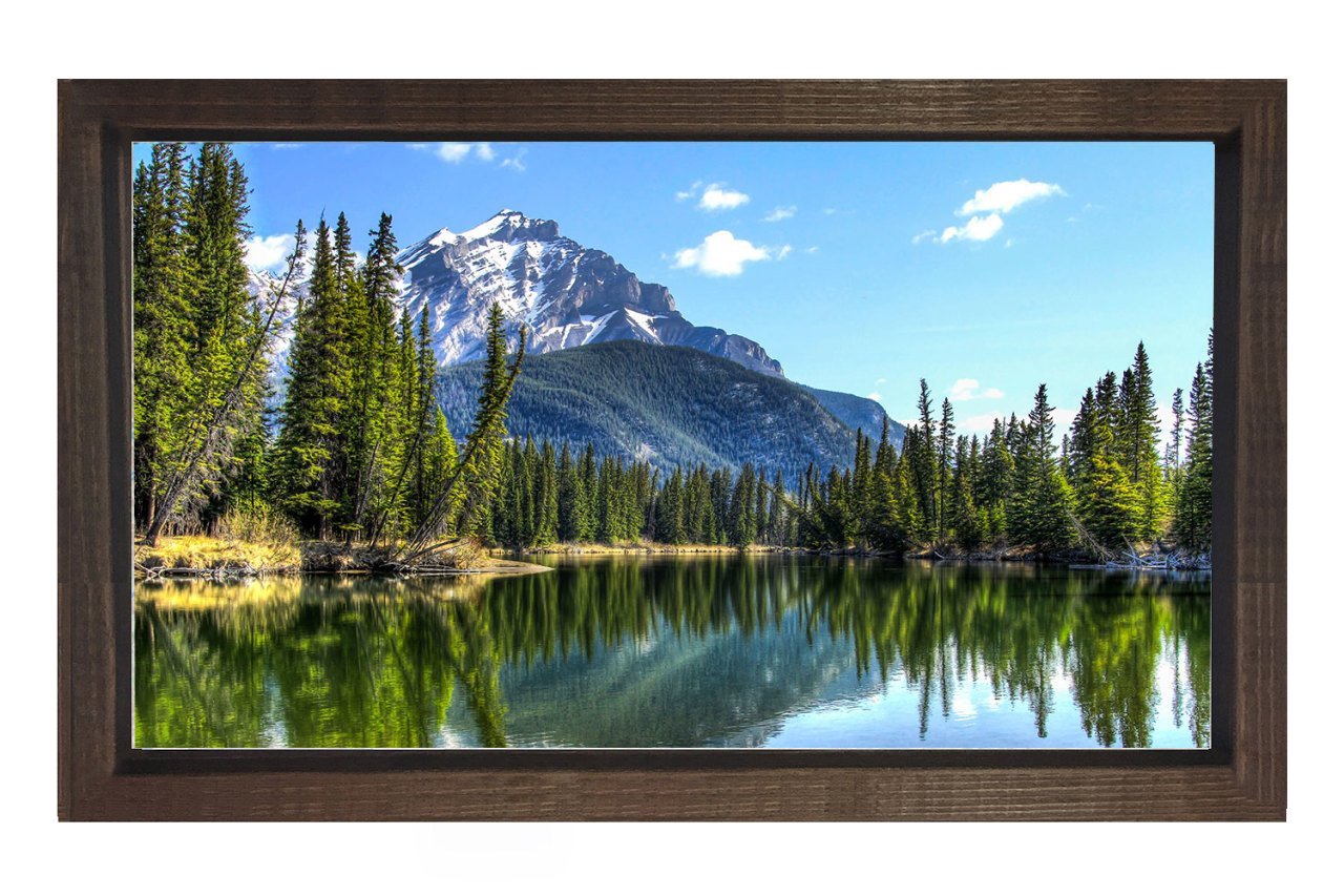 Muhtesem Doğa Manzarası Tablosu Kahverengi Ahşap - 100x150