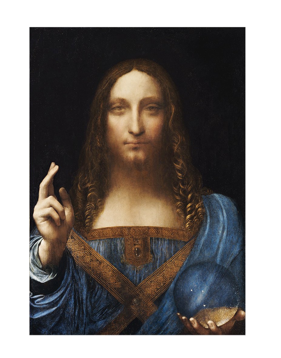 leonardo da vinci salvator mundi tablosu Çerçevesiz - 70x100