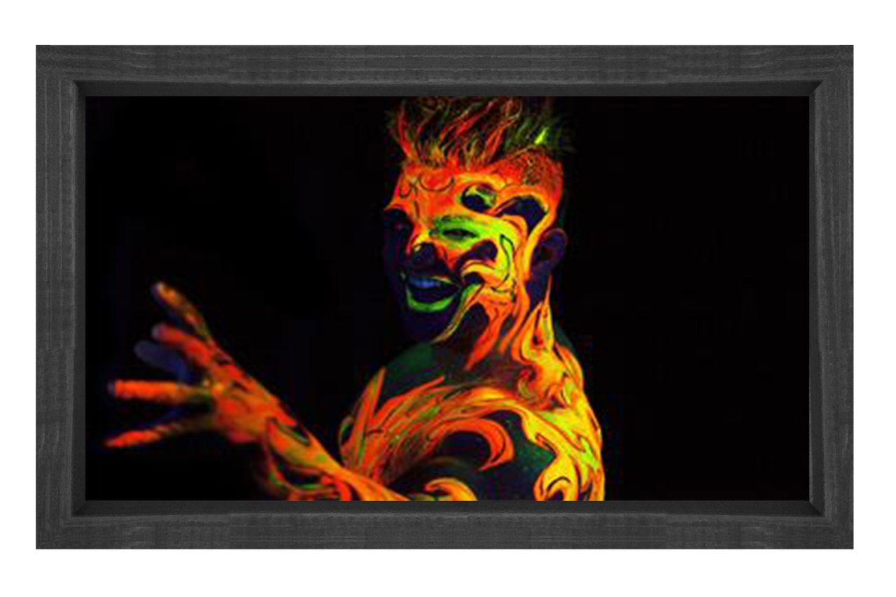 Soyut Reprodüksiyon Tablosu Siyah Ahşap Çerçeve - 40x60