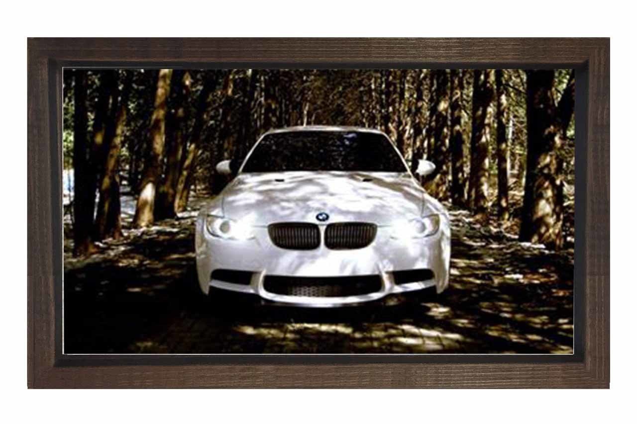 Bmw 3.20d Tablosu Kahverengi Ahşap Çerçeve - 40x60
