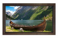 Kano Ve Manzara Tablosu Kahverengi Ahşap Çerçeve - 100x150
