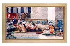 Harem Kadınları Tablosu Naturel Ahşap - 100x150