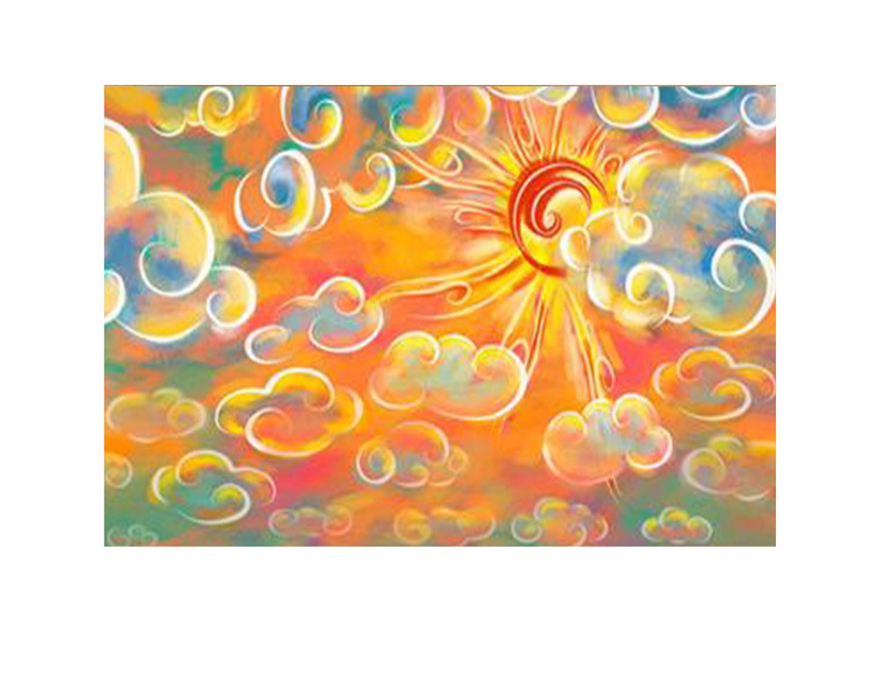 Sevimli Gökyüzü Tablosu Çerçevesiz - 70x100
