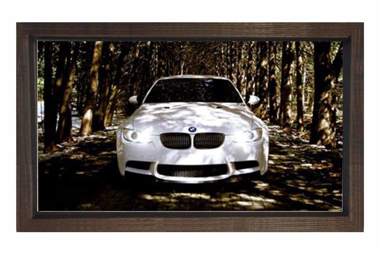 Bmw 3.20d Tablosu Kahverengi Ahşap Çerçeve - 50x70