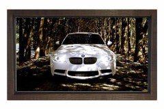 Bmw 3.20d Tablosu Kahverengi Ahşap Çerçeve - 50x70