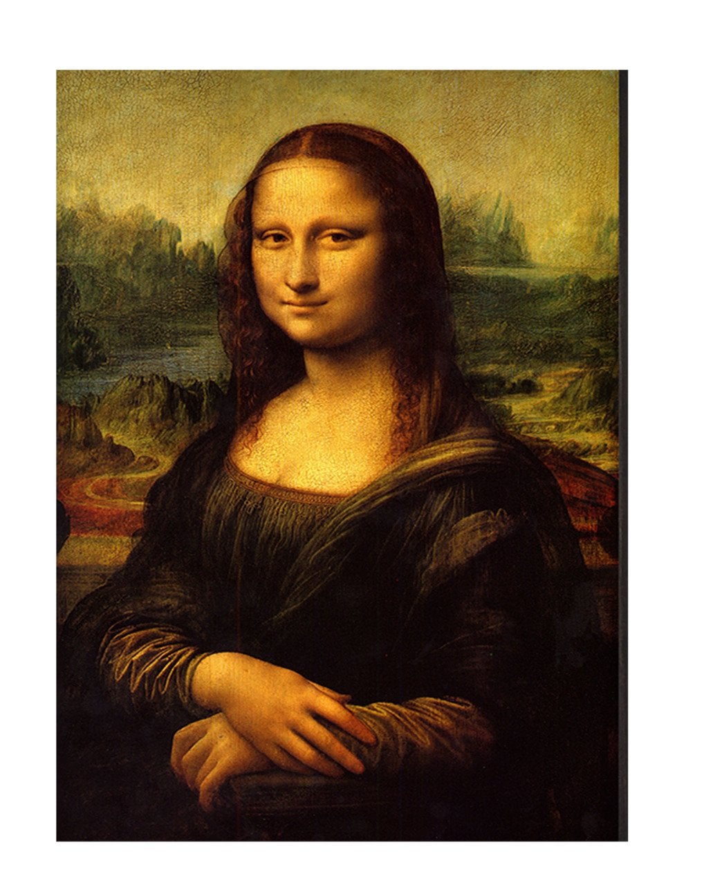 Mona Lisa Tablosu Çerçevesiz - 45x30